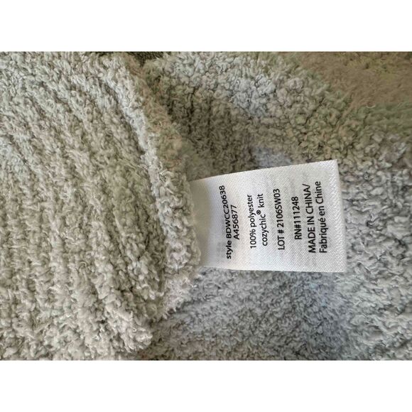 NWT Barefoot Dreams CozyChic Light Blue Half Zip Stand Collar Fleece Jacket XL - Picture 3 of 8